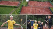 Tennisläger med 35 ungdomar i Källängsparken • Lite regn var inget hinder för dem att träna