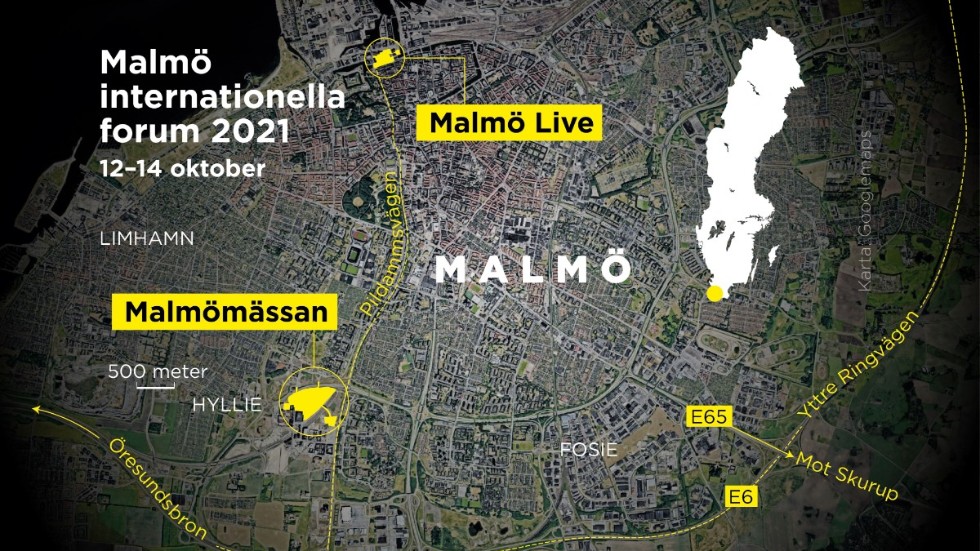 Stor avspärrningar görs i Malmö i samband med att hundratals gäster anländer för att delta i konferensen.