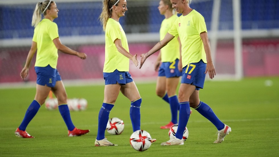 De svenska mittfältsstjärnorna Kosovare Asllani och Caroline Seger drömmer om ett första svenskt OS-guld.