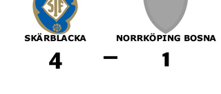 Joachim Poikela i målform när Skärblacka vann