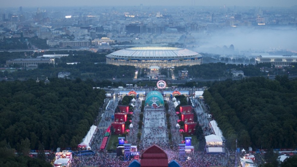 Luzjniki-stadion i Moskva. Arkivbild .