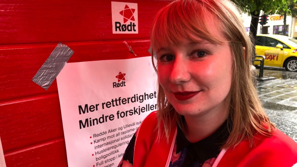 ”Om vi blir stora och Sosialistisk Venstreparti blir stora kan vi samarbete lite mer och vara en stor stark grupp på vänstersidan", säger Kathy Joakimsen, valarbetare för Rødt.