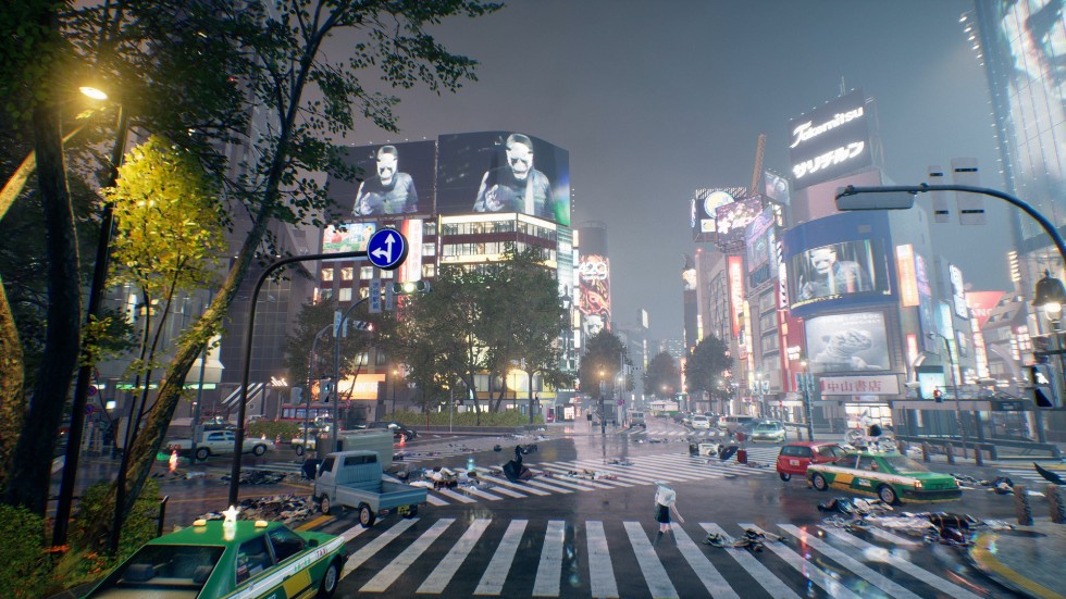 Det är ett öde Tokyo som spelarna möter i "Ghostwire: Tokyo". Pressbild.