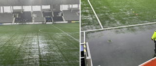 Vattnet har forslats bort – matchen återupptas efter skyfallet