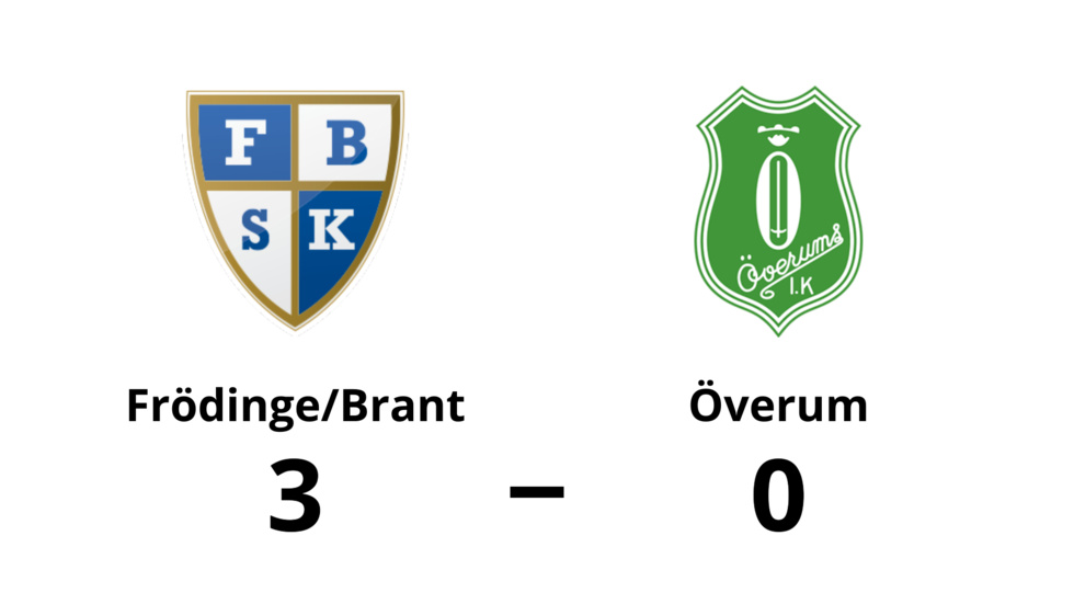 Frödinge/ Brant SK vann mot Överums IK