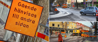 Nu har vägen i Visby stängts av – bilister tvingas vända