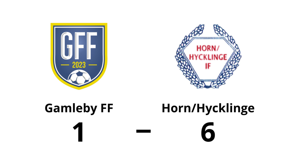 Gamleby FF förlorade mot Horn/Hycklinge