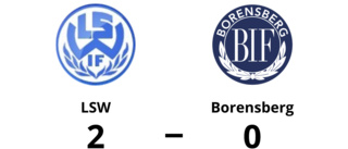 LSW för tuffa för Borensberg - förlust med 0-2