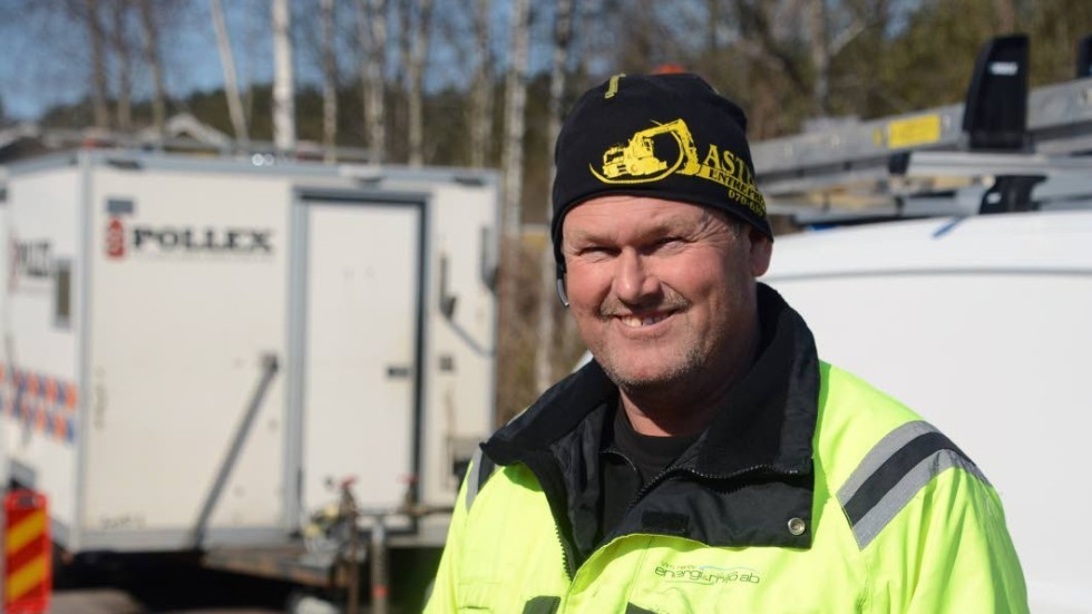 På tisdagen var Fredrik Johansson och hans kollegor och spolade ledningarna i området Hultet i Vimmerby.
