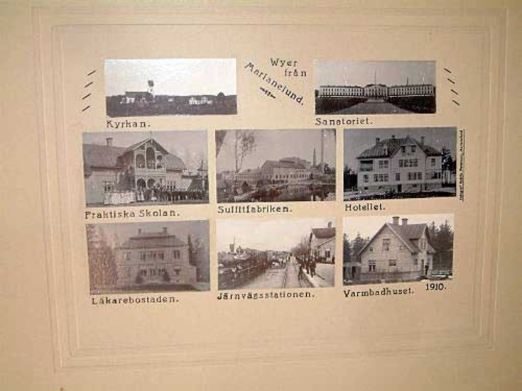 Detta är kort på olika hus i Mariannelund från 1910. Bilderna är tagna av Gottfried Pettersson och var från början troligtvis menade att bli vykort.