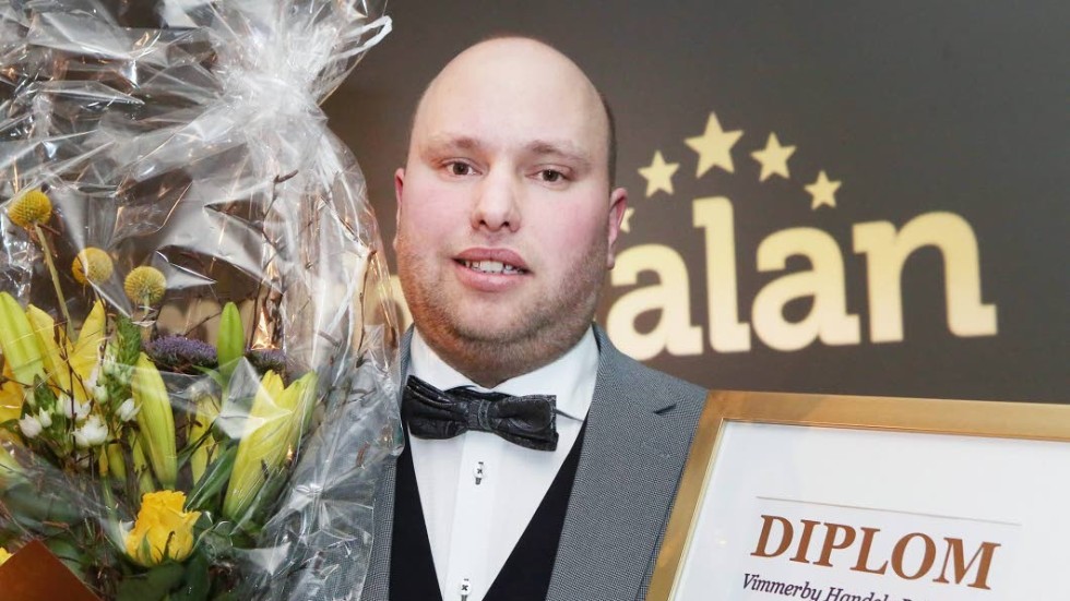 Simon Johansson prisades dubbelt på fjolårets gala där han blev både Årets Nyföretagare och fick Vimmerby Handels pris.