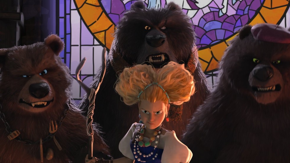 Guldlock och de tre björnarna bildar ett kriminellt gäng i "Mästerkatten 2". Pressbild.