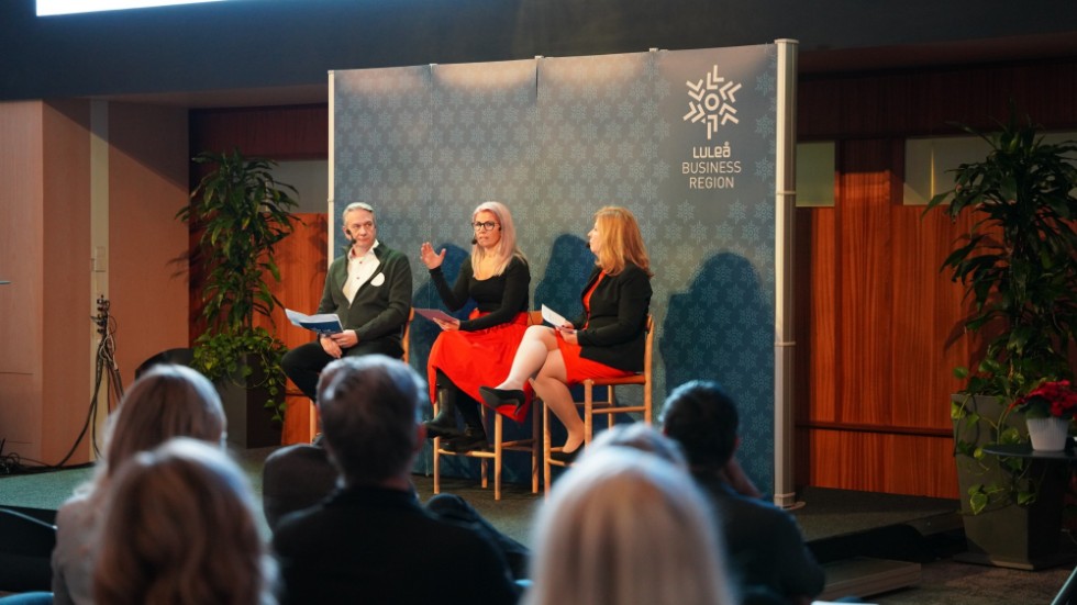 Rickard Lundmark, vd för Luleå Business Region, Camilla Sehlin, vd för Luleå Näringsliv, och Maria Söderberg, ordförande för Företagarna i Luleå, pratade om året 2022.