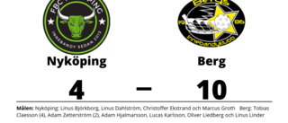 Stark seger för Berg i toppmatchen mot Nyköping