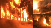 Gamla skolan i Kristineberg brann i natt • Polisen utreder mordbrand • ”Kommer glöda och brinna länge”