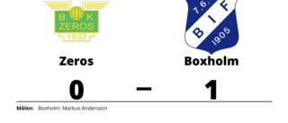 Markus Andersson matchhjälte för Boxholm mot Zeros