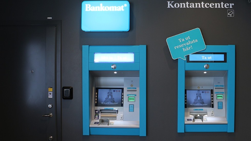 Bankomaterna på Västra Långgatan i Gallerian i Hultsfred.