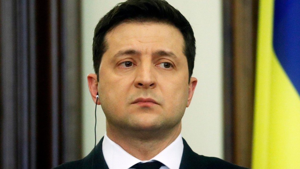 Ukrainas president Volodymyr Zelenskyj uppmanade på lördagskvällen civila i Donetsk att lämna regionen. Arkivbild.