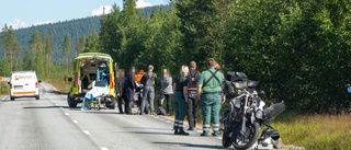 Motorcyklist krockade med ren på E 45:an mellan Porjus och Jokkmokk • Flög omkull