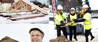 Nu är byggandet av nya kvarteret Kvarnbacken igång – ska bli 70 bostäder: ”Fantastiskt roligt att ta första spadtaget”