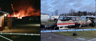Två personer döda efter husvagnsbrand på camping i Katrineholm