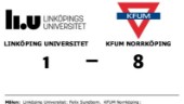 Defensiv genomklappning när Linköping Universitet föll mot KFUM Norrköping