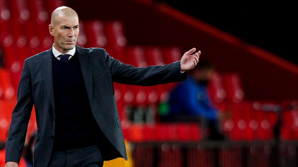 Real Madrids tränare Zinedine Zidane i samband med mötet mot Granada i veckan.