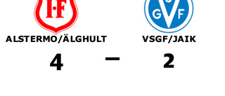 Förlust för VSGF/JAIK borta mot Alstermo/Älghult