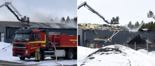 Lackeringsverkstad totalförstörd efter brand i Luleå