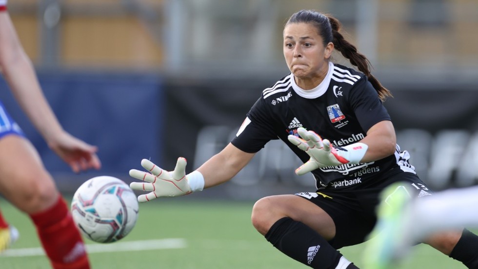 Vittsjös målvakt Sabrina D´Angelo i en match mot Rosengård förra säsongen. Arkivbild.