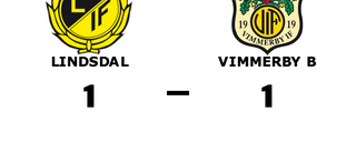 Oavgjort för Vimmerby B borta mot Lindsdal