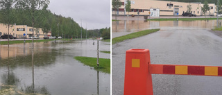 Bolmängsgatan i Flen och Eskilstunavägen utanför Hälleforsnäs avstängda efter regnet