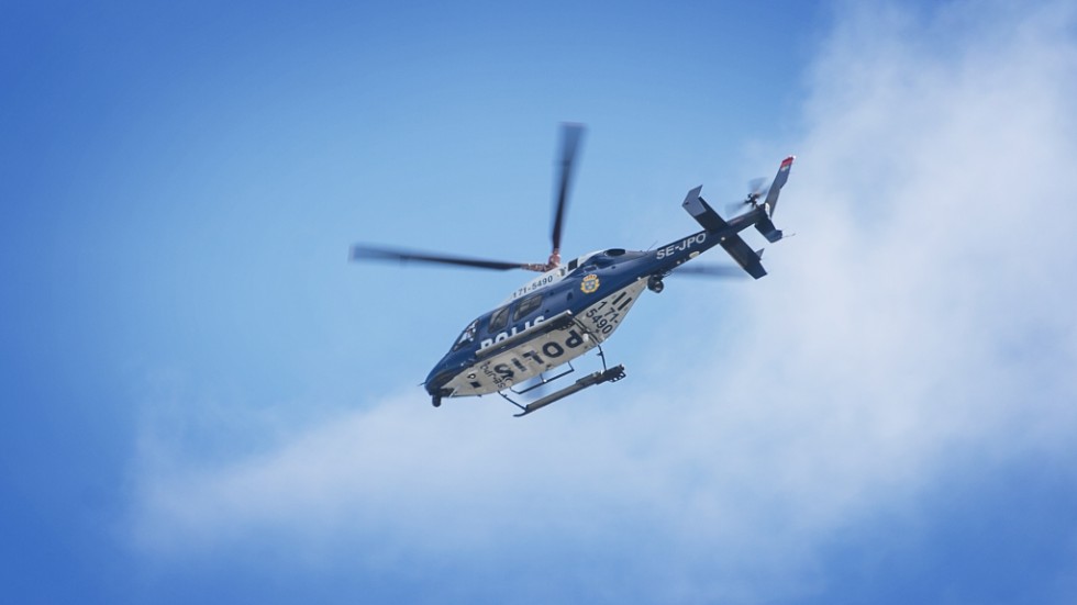 A police helicopter is being used in the search