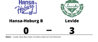 Levide vann mot Hansa-Hoburg B på Hansavallen