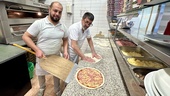 Full rush till pizzeriorna på årets första dag