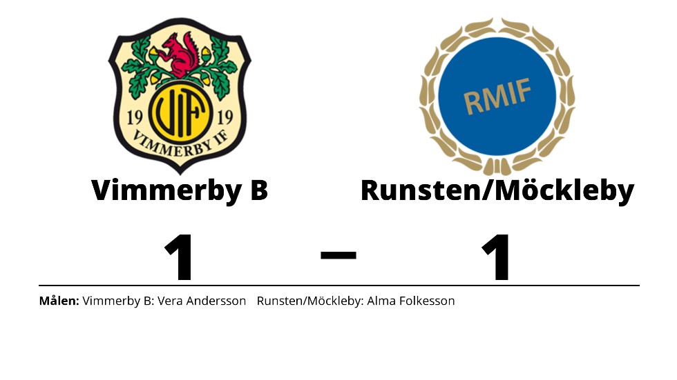 Vimmerby IF B spelade lika mot Runsten/Möckleby IF