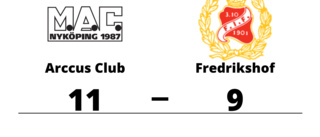 Arccus Club vann mot Fredrikshof