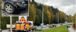 A-traktor och personbil i olycka i Skellefteå