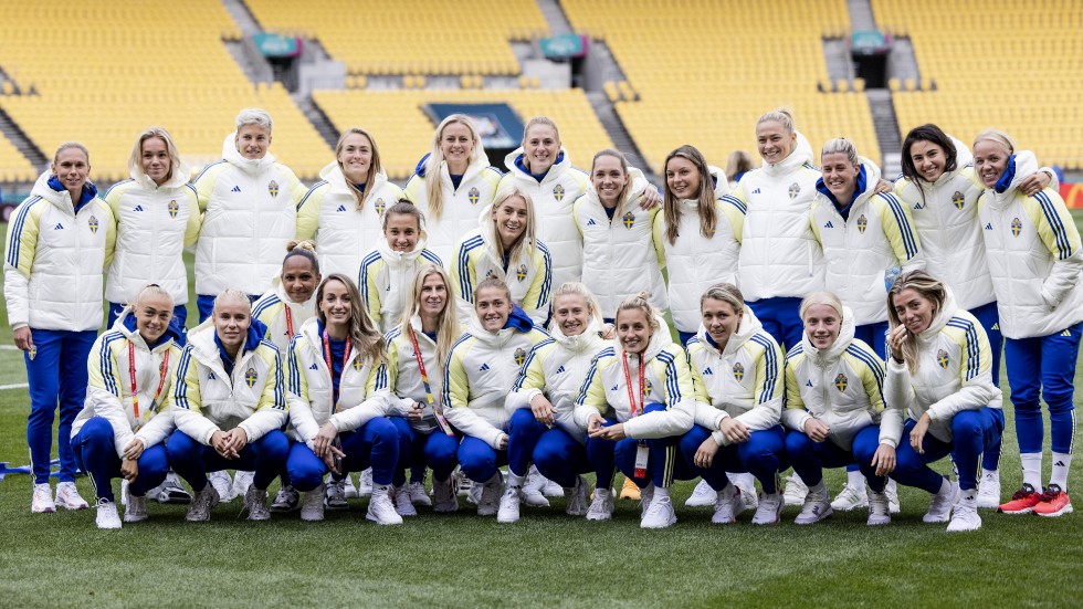 Den svenska VM-truppen besökte premiärarenan Wellington Regional Stadium på lördagen, dagen före lagets första VM-match, mot Sydafrika.