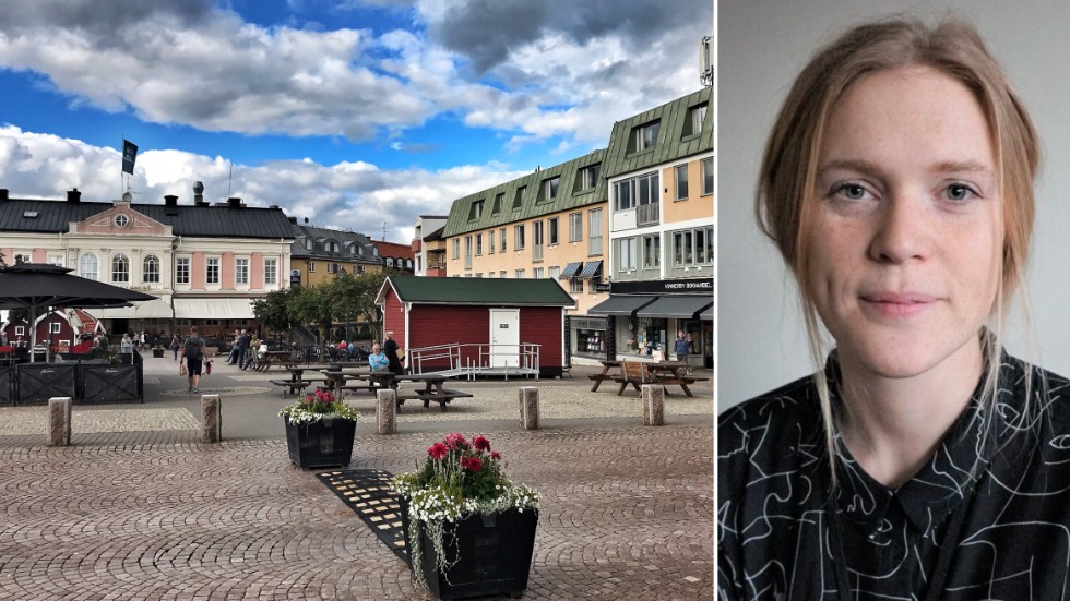 Elin Johansson är regionkoordinator mot prostitution och människohandel i region Syd. Vid en snabb sökning får hon upp 29 annonser om sexuella tjänster i Vimmerby kommun. 