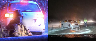 Flera trafikolyckor på kort tid i snön och halkan