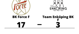 Team Enköping BK F utklassat av BK Force F borta
