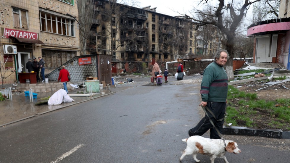 Mariupol. Bilden är tagen på tisdagen i områden som kontrolleras av ryskstödda separatister.