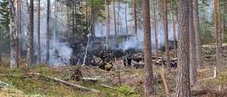 Skogsbranden släckt – flygplan fick vattenbomba
