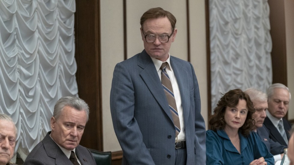 Jared Harris har chansen på en Bafta-statyett för sin roll i miniserien "Chernobyl". Pressbild.