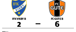 Seger för FC Gute B borta mot IFK Visby B
