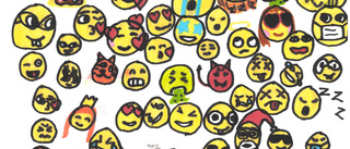 Molly Hed tecknar emojis                               