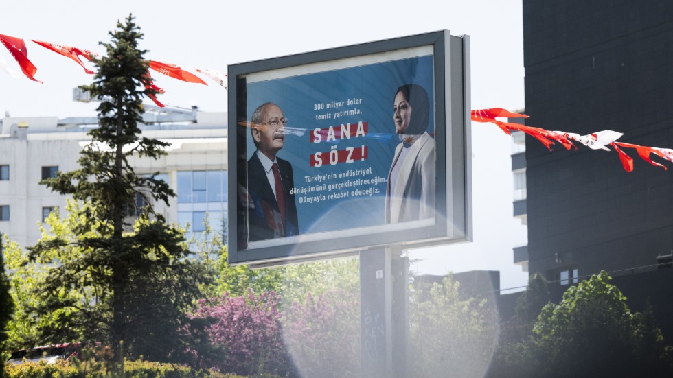 Valaffischer med oppositionspartiet CHP presidentkandidat Kemal Kiliçdaroglu.