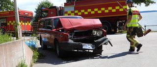 Räddningstjänsten larmades om trafikolycka vid Getå
