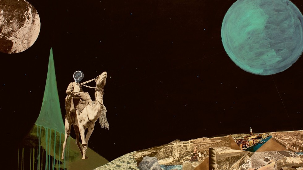 Nya barnböcker som tar avstamp i rymden. Så här illustreras vår hemplanet och månen i boken ”Ingenting och allt".